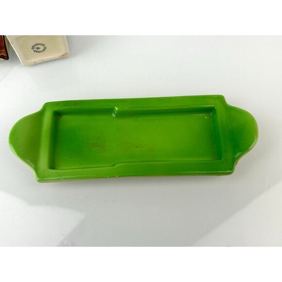 Beswick England 1940s Tudor-Style Cottages Salt Pepper & Sugar Set on Tray VTG - Picture 15 of 16